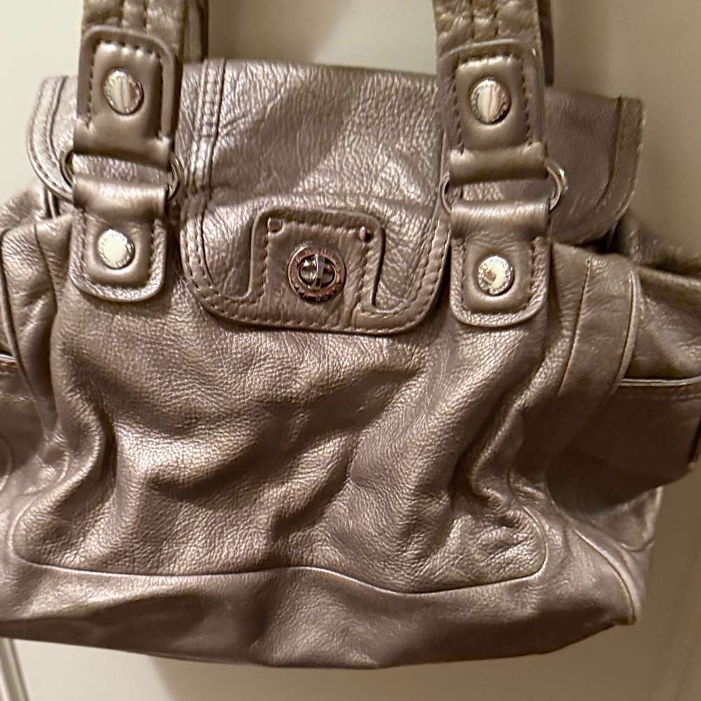 Marc by Marc Jacobs Silver Leather Quinn Satchel